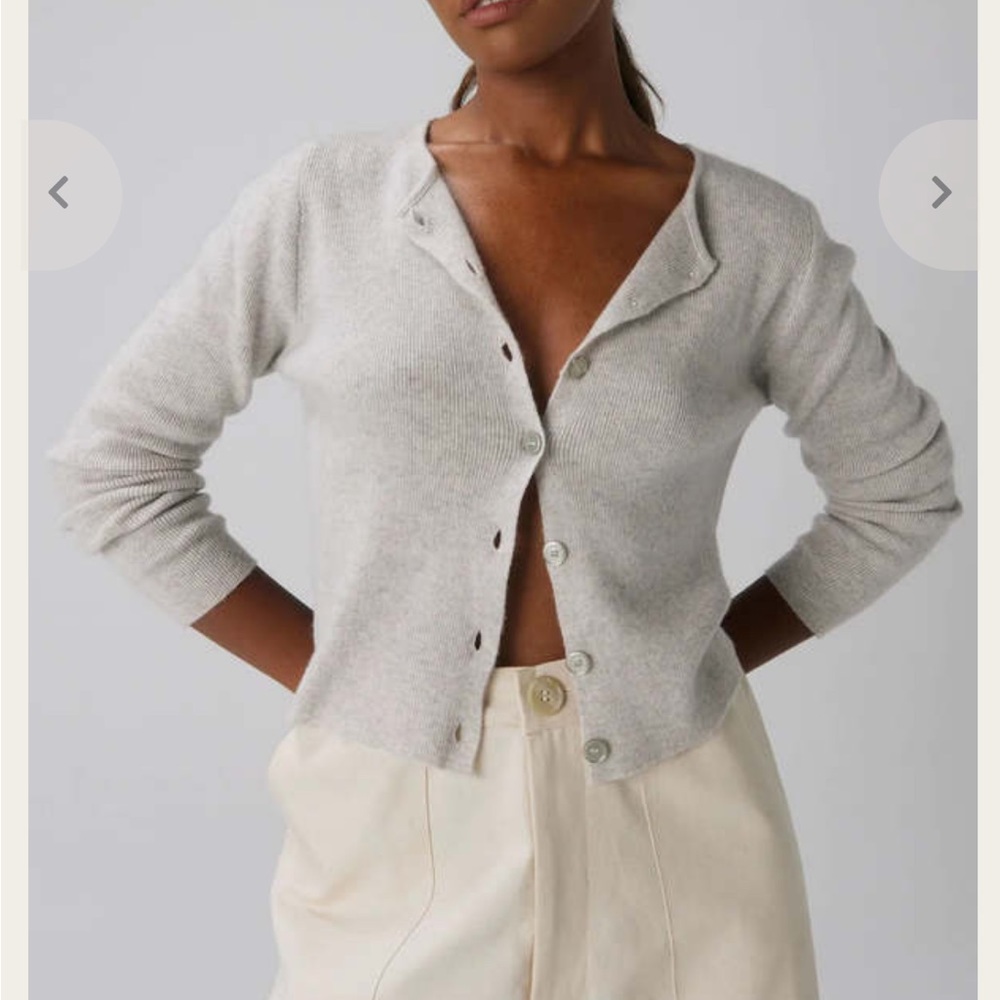 Boheme Grey Cashmere Cardigan NWT XS